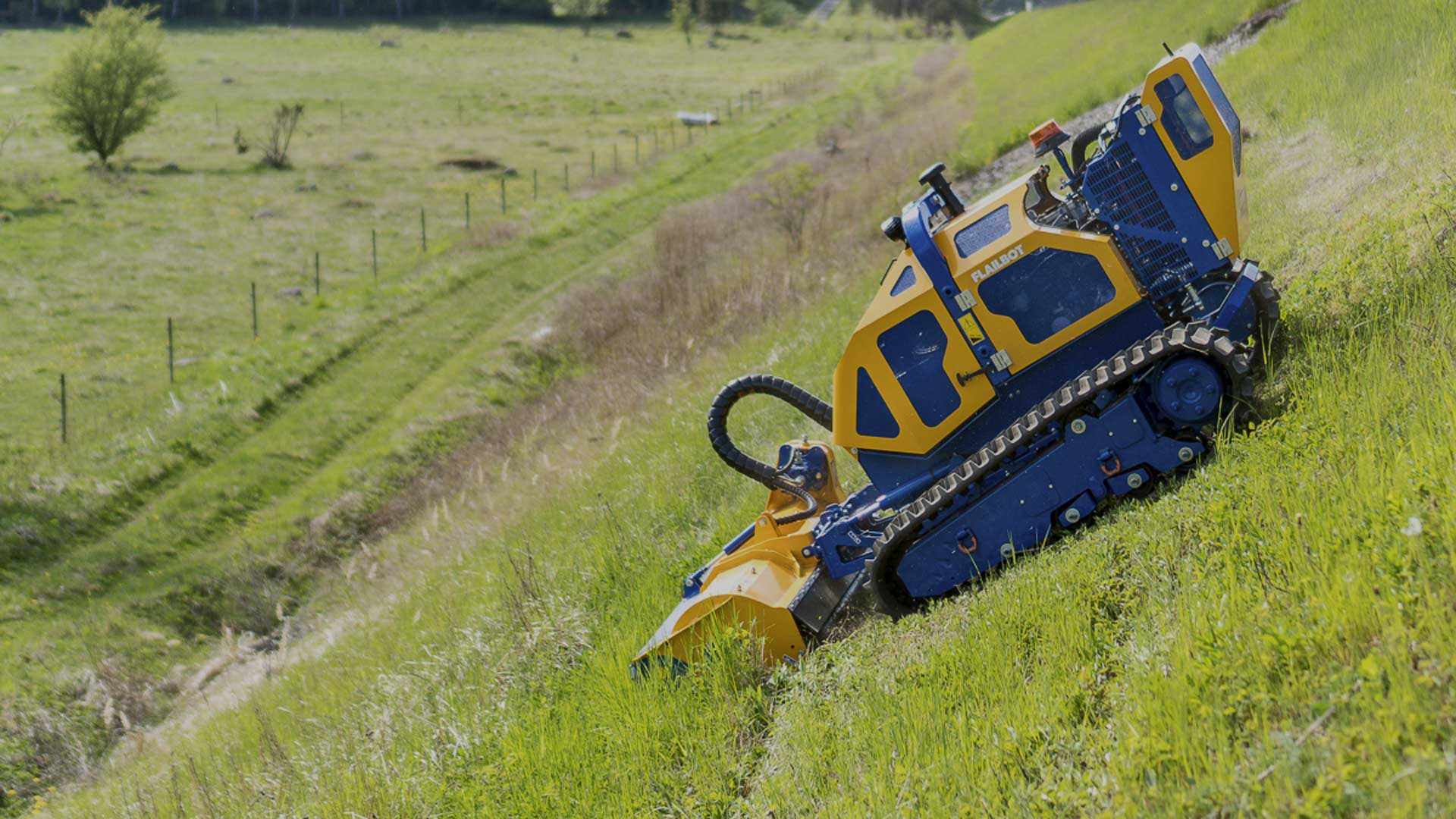 Xtreme Mowing Bomford Flailbot and Avant 750 hire - Xtreme Mowing